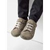 Dětské kožené barefoot boty UNUO, Khaki (Velikost 27)