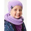 Dětská pletená čepice UNUO Warm, Lila (Velikost S (45 - 48 cm), Věk 1-3 roky)