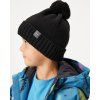 Dětská pletená čepice UNUO Bobble, Černá (Velikost S (45 - 48 cm), Věk 1-3 roky)