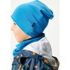 Dětská čepice UNUO z teplákoviny Basic, Modrá (Velikost S (45 - 48 cm), Věk 1-3 roky)