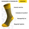 Merino ponožky NORTHMAN Hamar 4-pack černožluté (Velikost 42-44)