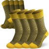 Merino ponožky NORTHMAN Hamar 4-pack černožluté (Velikost 42-44)