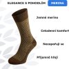 Merino ponožky NORTHMAN Horten hnědé (Velikost 42-44)