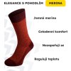 Merino ponožky NORTHMAN Hamar vínové (Velikost 42-44)