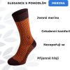 Merino ponožky NORTHMAN Horten cihlová (Velikost 42-44)