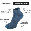 Merino ponožky NORTHMAN Jonas 4-pack modrý mix (Velikost 42-44)