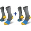 Merino ponožky NORTHMAN Narvik 2-pack světle šedé (Velikost 42-44)