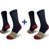Merino ponožky NORTHMAN Narvik 2-pack půlnoční (Velikost 42-44)