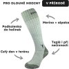 Turistické merino ponožky NORTHMAN Hunting zelené (Velikost 42-44)