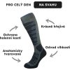 Lyžařské merino ponožky NORTHMAN Avalanche tmavě šedá (Velikost 42-44)