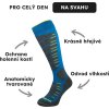 Lyžařské merino ponožky NORTHMAN Avalanche tyrkysová (Velikost 42-44)