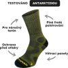 Turistické merino ponožky NORTHMAN Svarog tmavě zelené (Velikost 42-44)