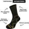 Turistické merino ponožky NORTHMAN Svarog 3-pack černé (Velikost 42-44)