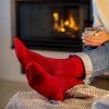 Ponožky merino NORTHMAN Hamar 4-pack červené (Velikost 42-44)