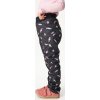 Dětské softshellové kalhoty UNUO s fleecem pružné Sporty, Černá, Bonbony (Velikost 98/104, Věk 2-4 roky)