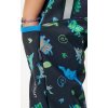 Dětské softshellové kalhoty UNUO s fleecem Basic, Navy, Dino (Velikost 98/104, Věk 2-4 roky)