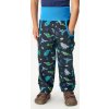 Dětské softshellové kalhoty UNUO s fleecem Basic, Navy, Dino (Velikost 98/104, Věk 2-4 roky)