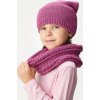 Dětská čepice UNUO pletená Warm, Růžová (Velikost S (45 - 48 cm), Věk 1-3 roky)