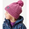 Dětská čepice UNUO pletená Bobble, Růžová (Velikost S (45 - 48 cm), Věk 1-3 roky)