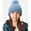 Dětská čepice UNUO pletená Bobble, Modrá (Velikost S (45 - 48 cm), Věk 1-3 roky)