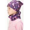 Dětská čepice fleecová UNUO Basic, Fialová, Jednorožci (Velikost S (45 - 48 cm), Věk 1-3 roky)