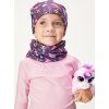 Dětská čepice fleecová UNUO Basic, Fialová, Jednorožci (Velikost S (45 - 48 cm), Věk 1-3 roky)