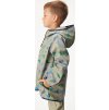 Dětská softshellová bunda UNUO s fleecem Basic, Khaki, Dino (Velikost 86/92, Věk 18-24 měsíců)