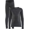 Dětský funkční merino set CRAFT Core Wool Merino Junior černý (Velikost 86)