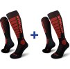Lyžařské kompresní merino podkolenky NORTHMAN 21 2-pack černá (Velikost 36-41)
