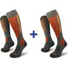 Kompresní lyžařské merino ponožky NORTHMAN 21 2-pack tmavě šedá (Velikost 36-41)