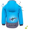 Dětská softshellová bunda s fleecem UNUO New melír šedý, reflexní obrázek Evžen (Velikost 80/86)